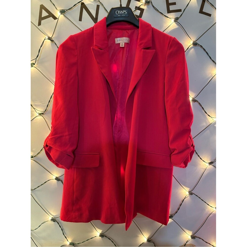 Philosophy Bright Fuchsia Open-Front Blazer #1886